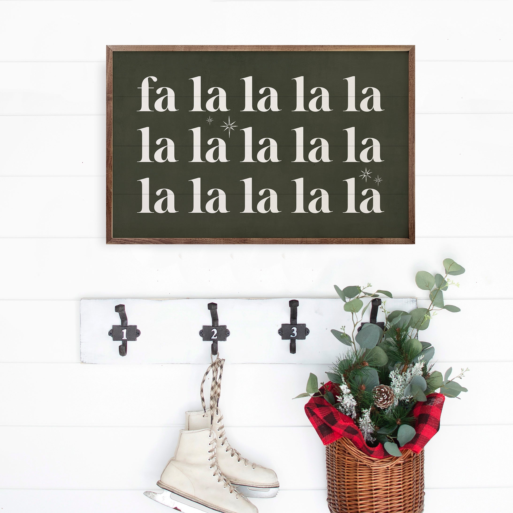 Fa La La La Stars Green 16x10 / Green
