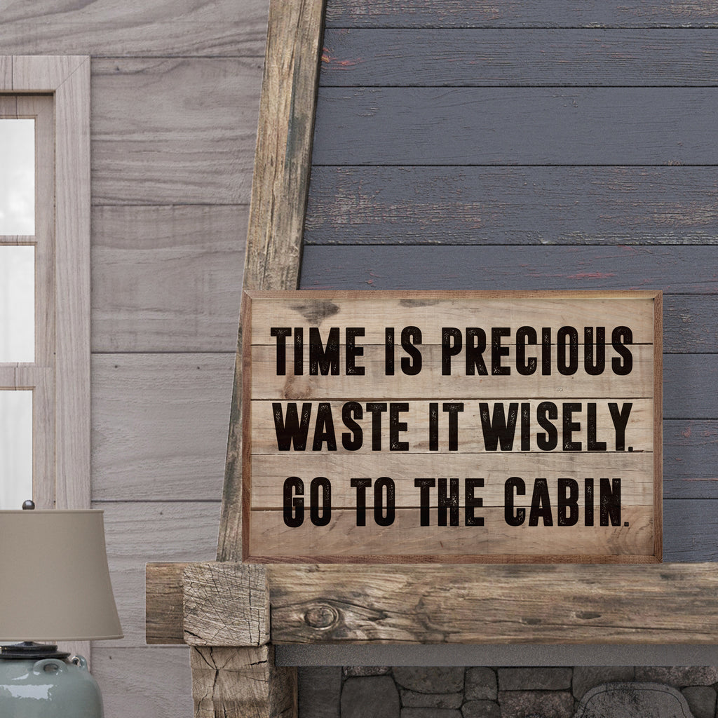 Go To The Cabin Whitewash 16x10 / Whitewash