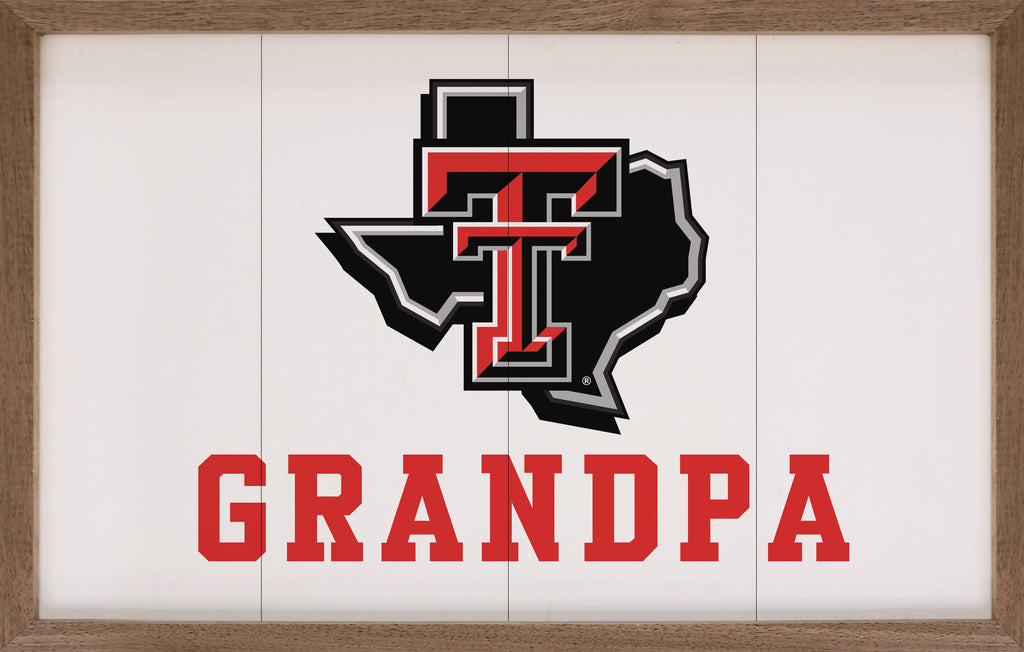 Grandpa Texas Tech 16x10 / White