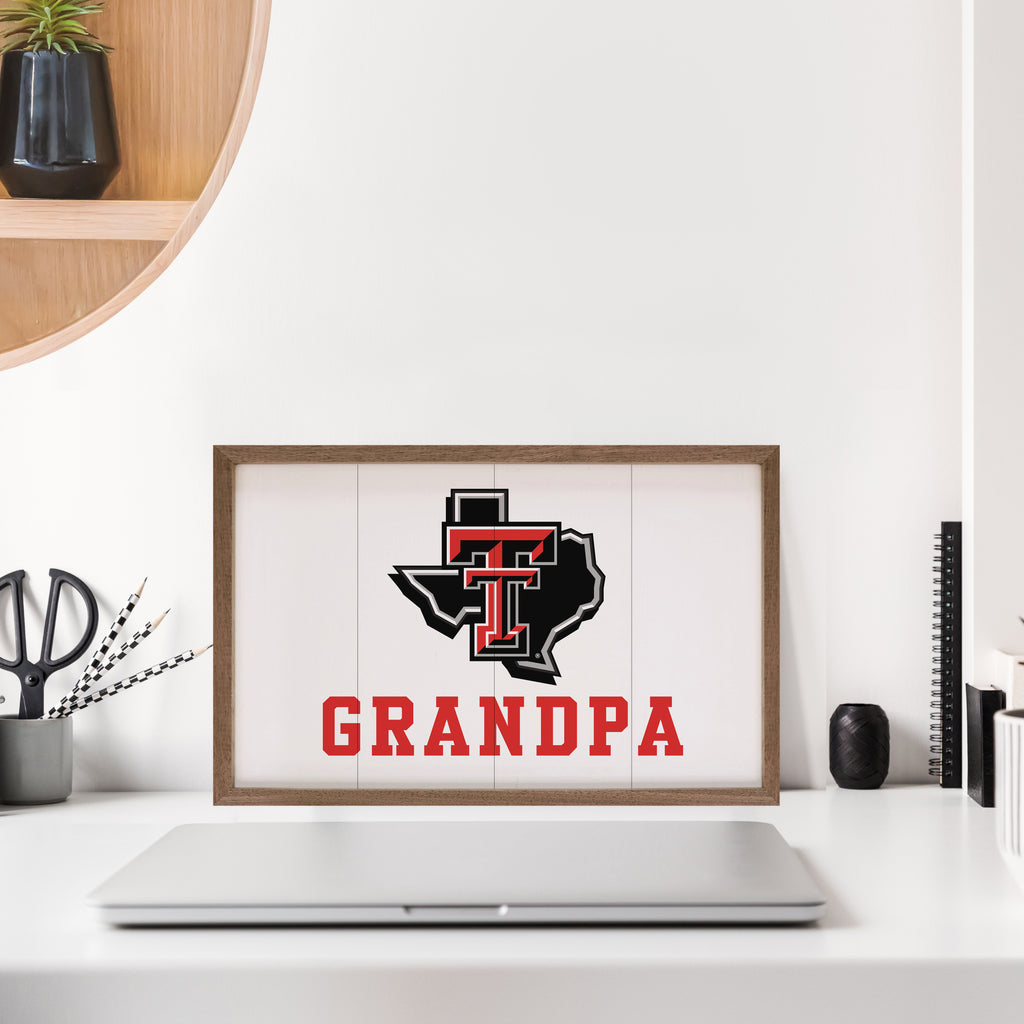 Grandpa Texas Tech 16x10 / White