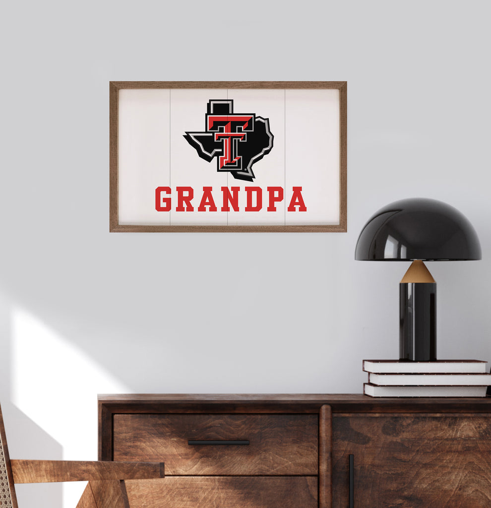 Grandpa Texas Tech 16x10 / White