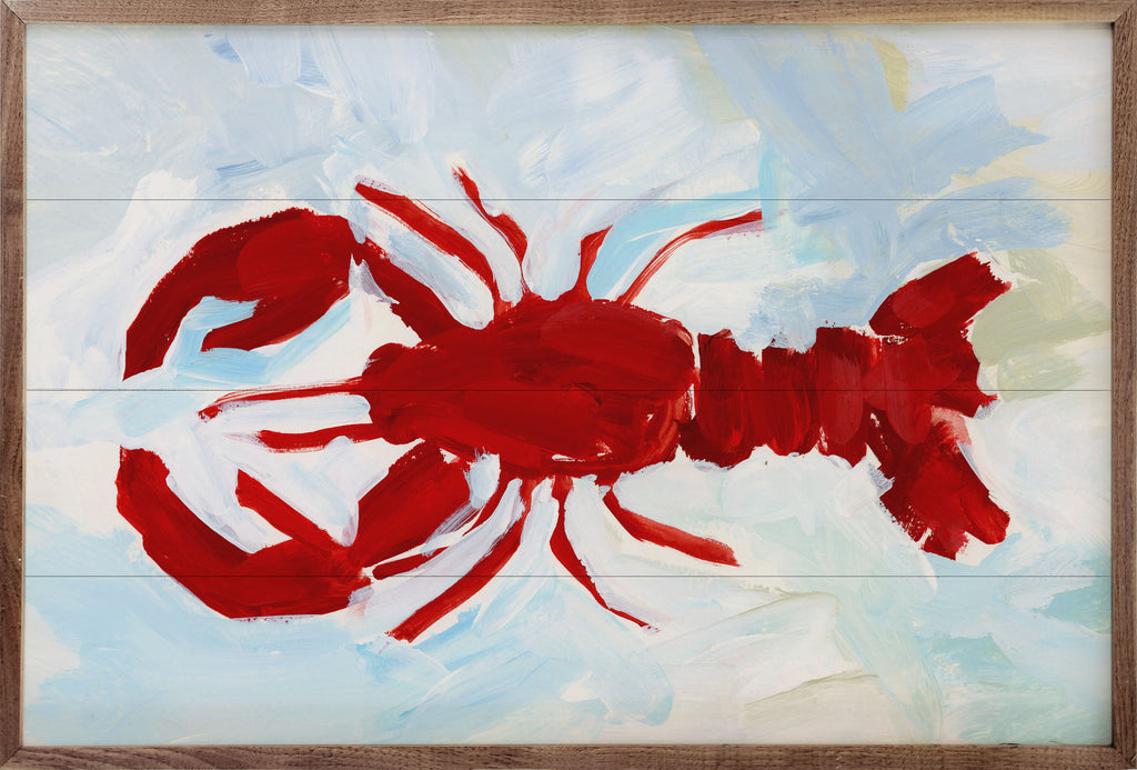 Lobster Nautical Painting By Emily Wood 16x10 / Multi-Color