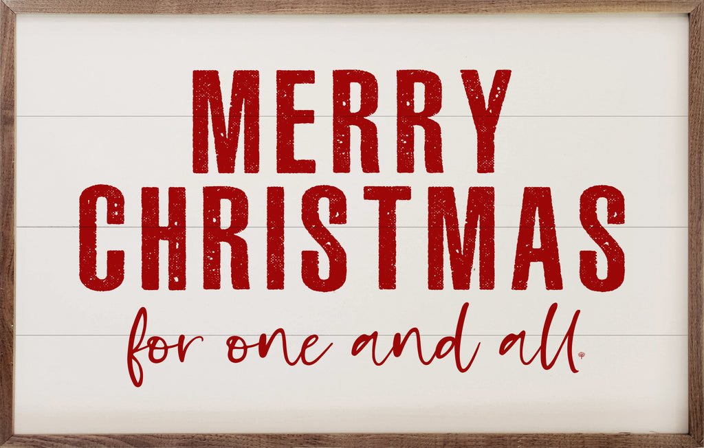 Merry Christmas For One And All White 16x10 / White