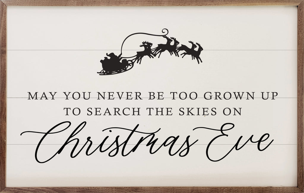 Search The Skies On Christmas Eve 16x10 / White