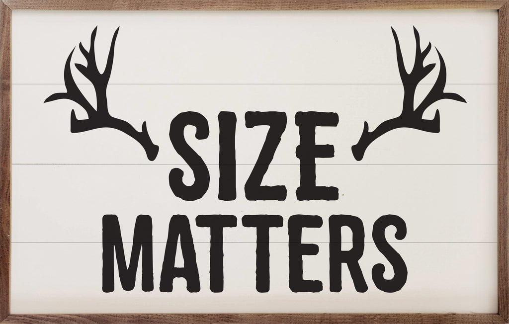 Size Matters Antlers White 16x10 / White