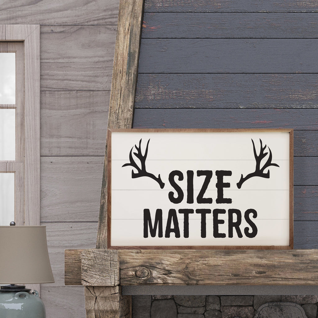 Size Matters Antlers White 16x10 / White