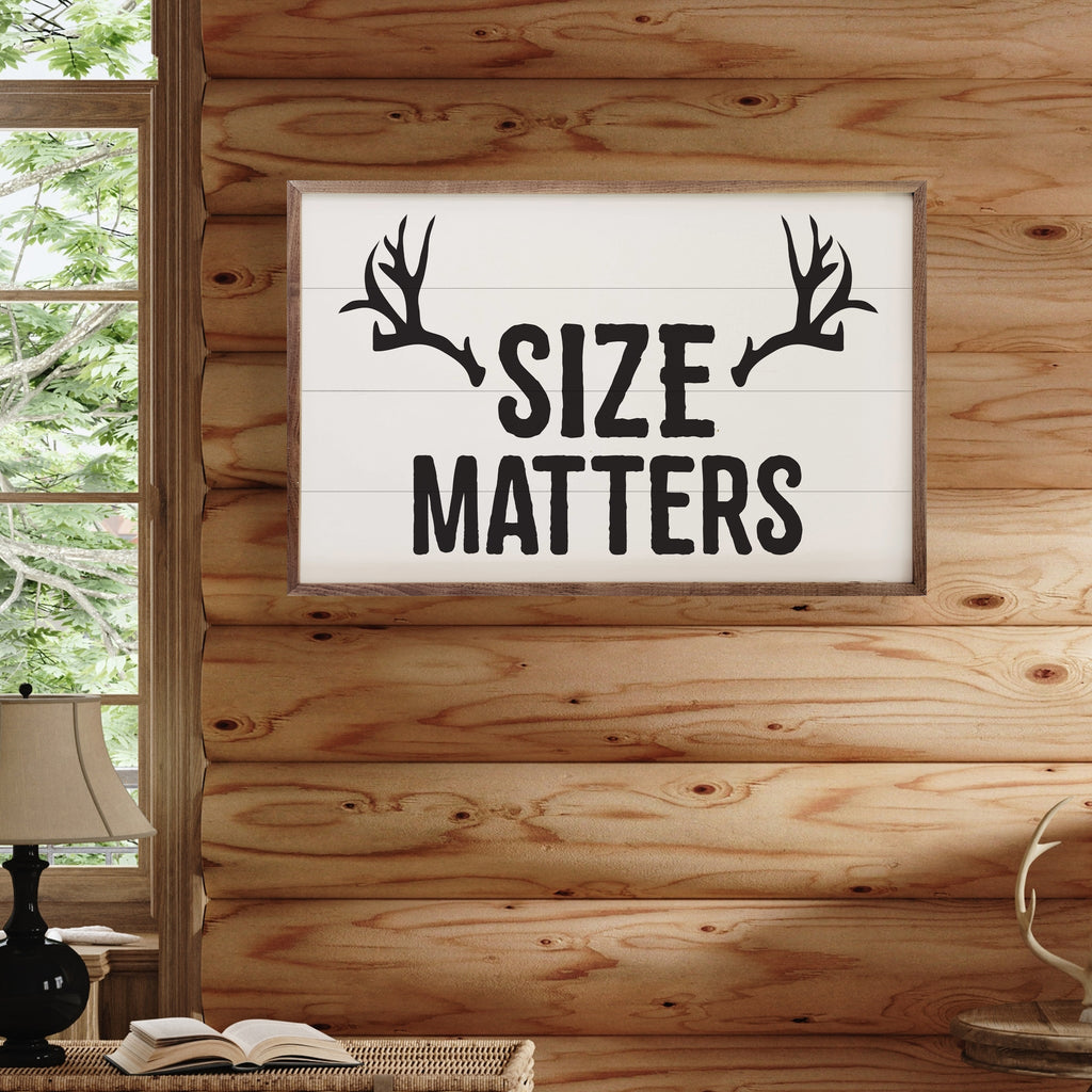 Size Matters Antlers White 16x10 / White