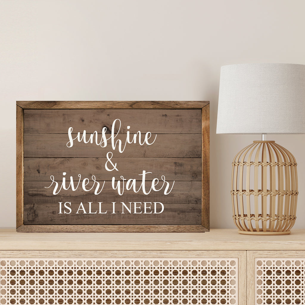 Sunshine And River Water Brown 16x10 / Brown