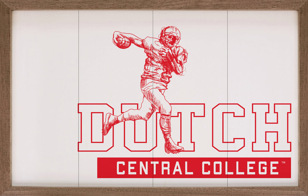 Vintage Football Central College 16x10 / White
