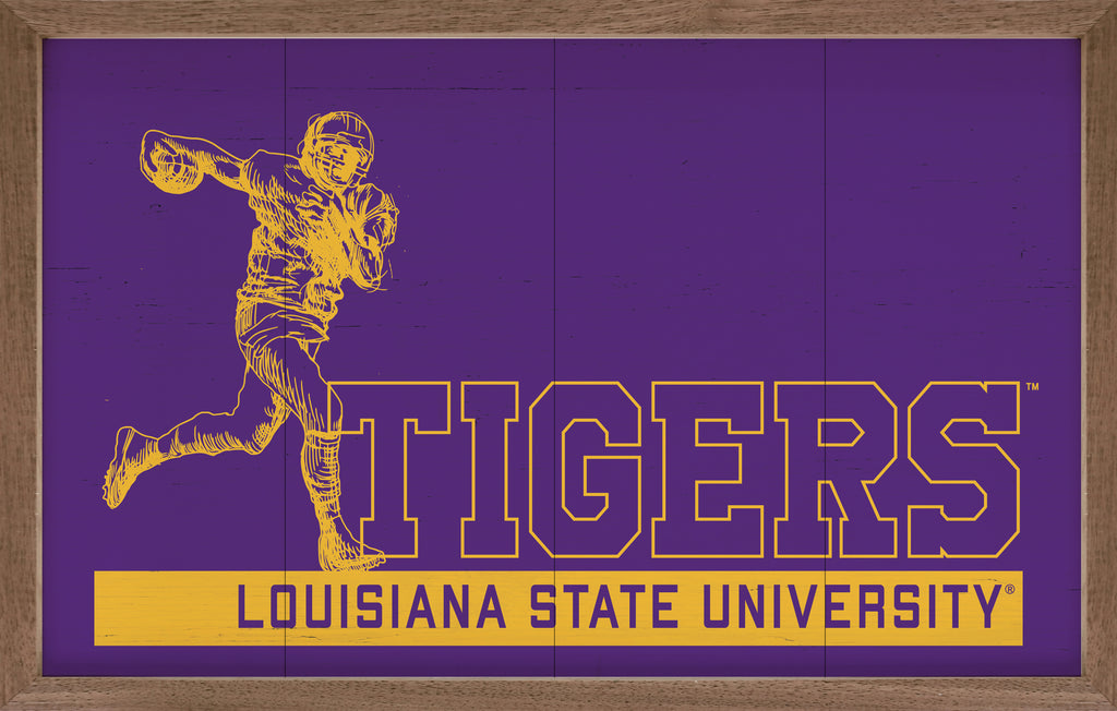 Vintage Football LSU 16x10 / White