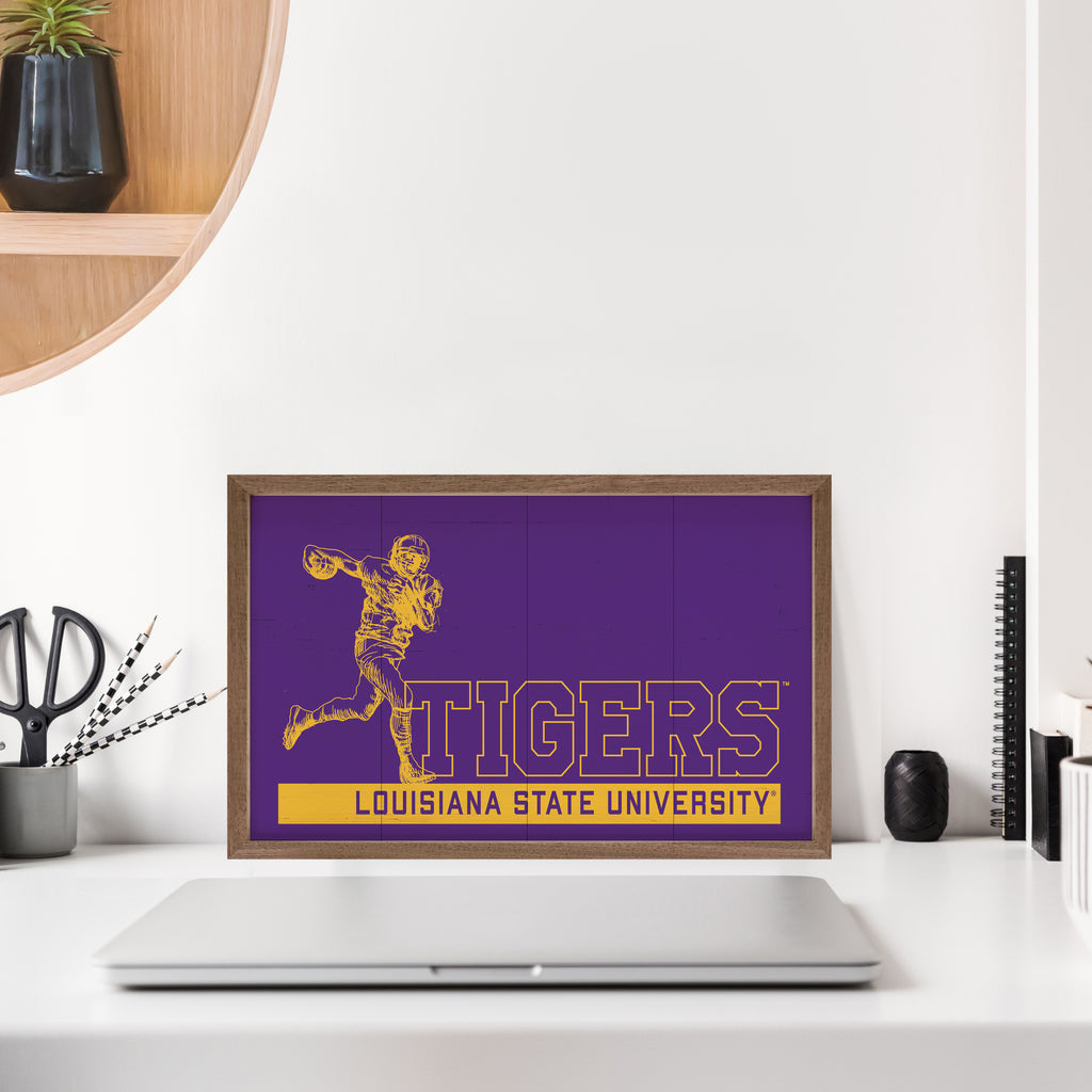 Vintage Football LSU 16x10 / White
