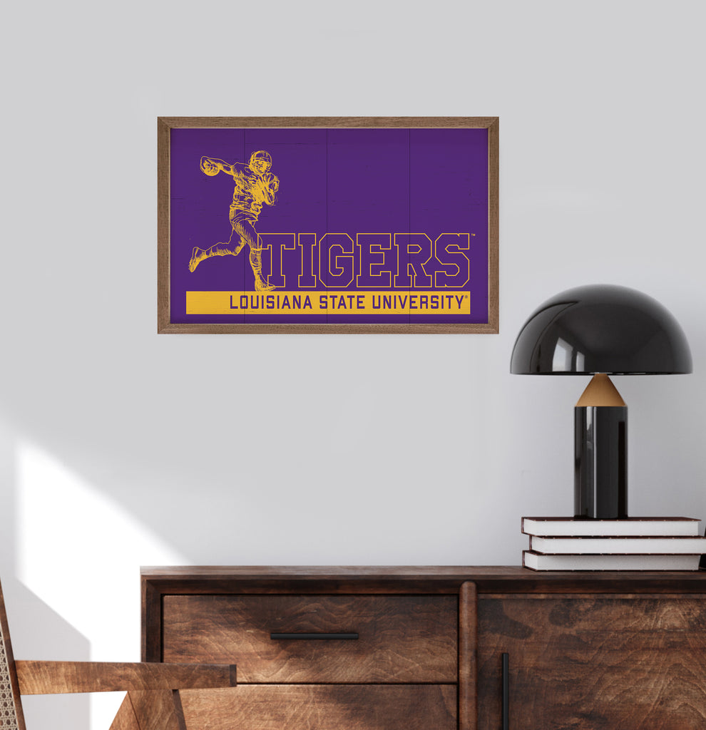 Vintage Football LSU 16x10 / White