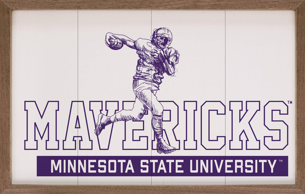 Vintage Football Minnesota Mankato 16x10 / White