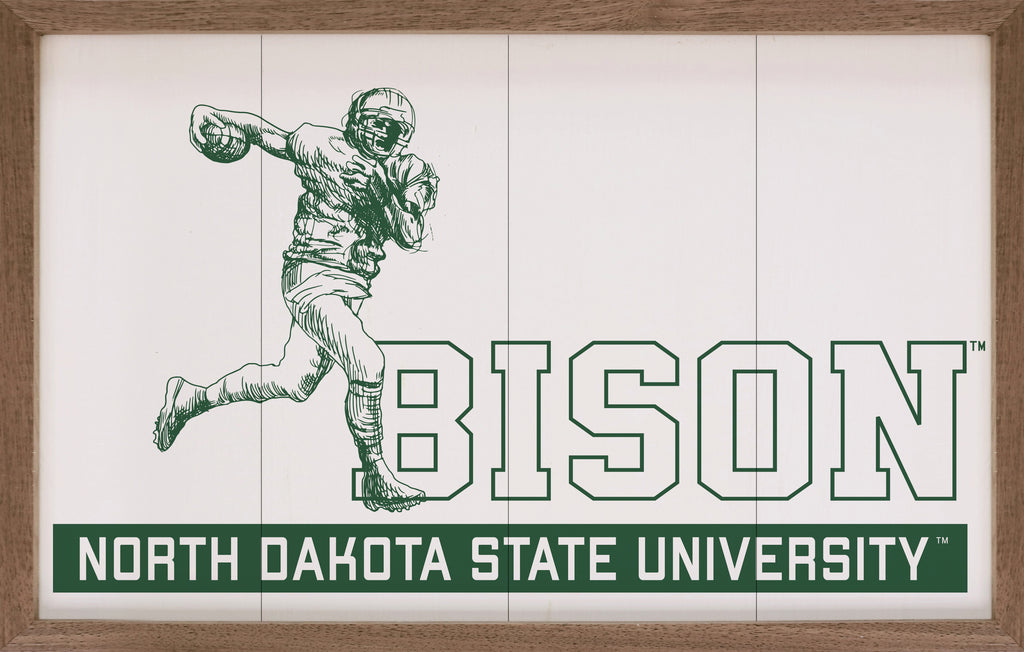 Vintage Football NDSU 16x10 / White