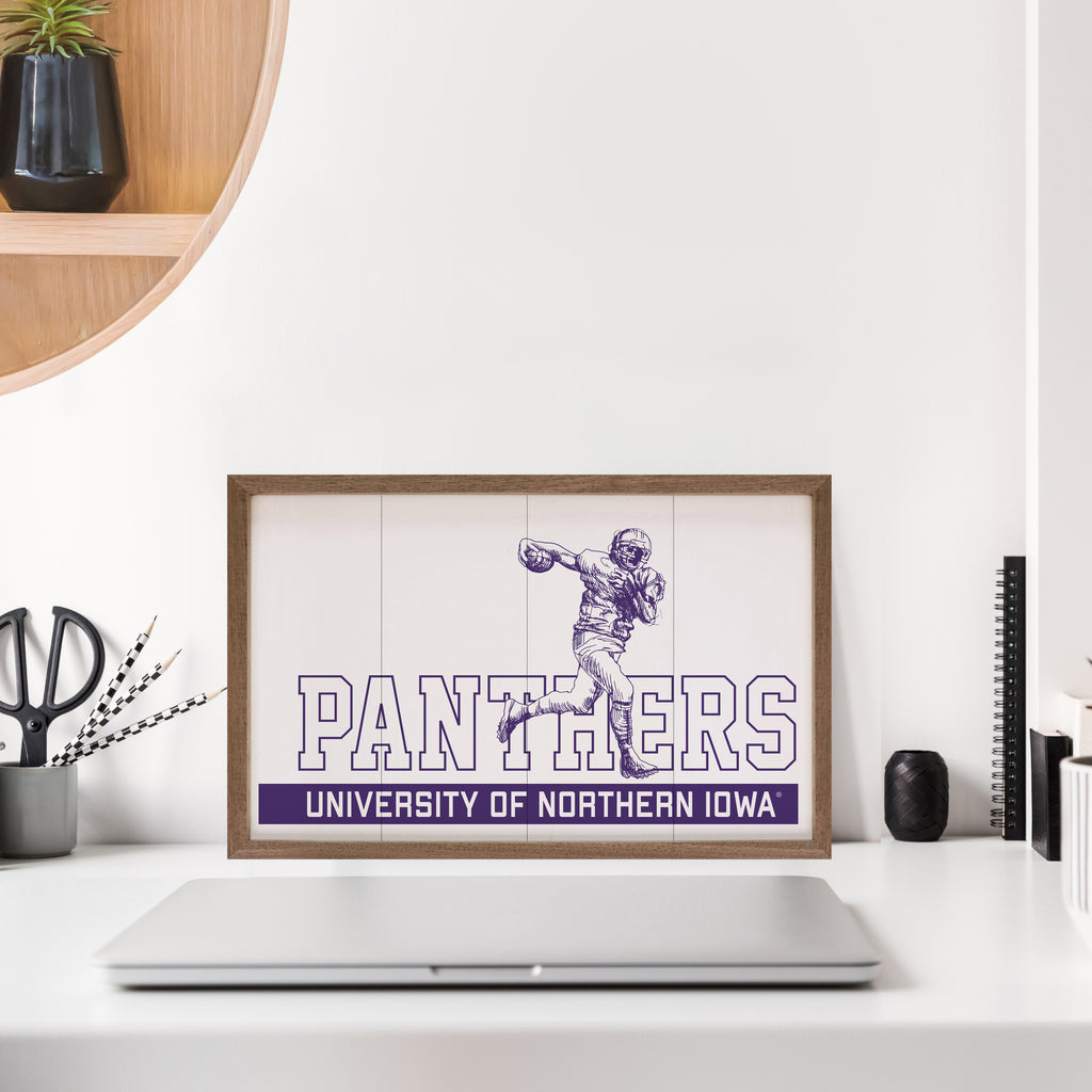 Football Player Panthers 16x10 / White