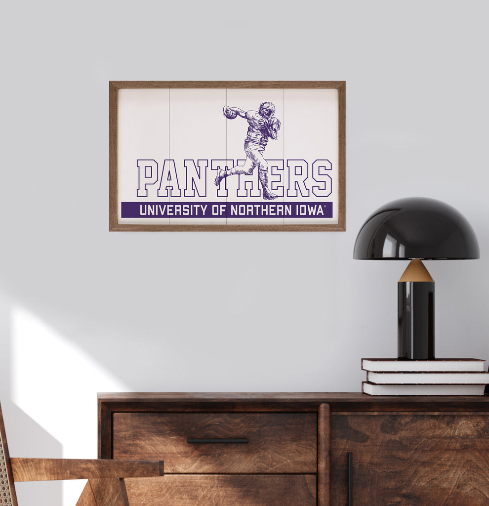 Football Player Panthers 16x10 / White