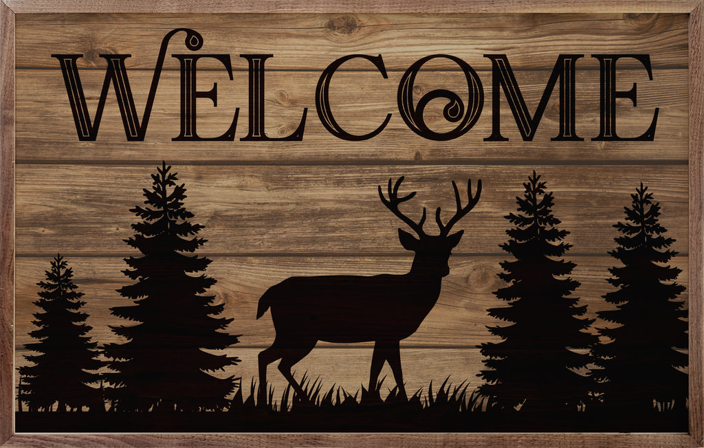 Welcome Buck Pines Brown 16x10 / Brown