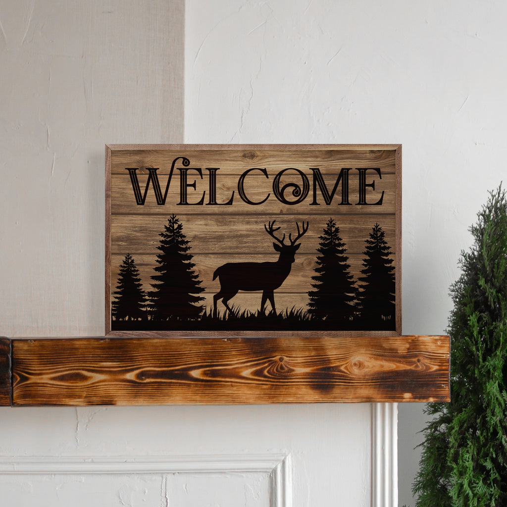 Welcome Buck Pines Brown 16x10 / Brown