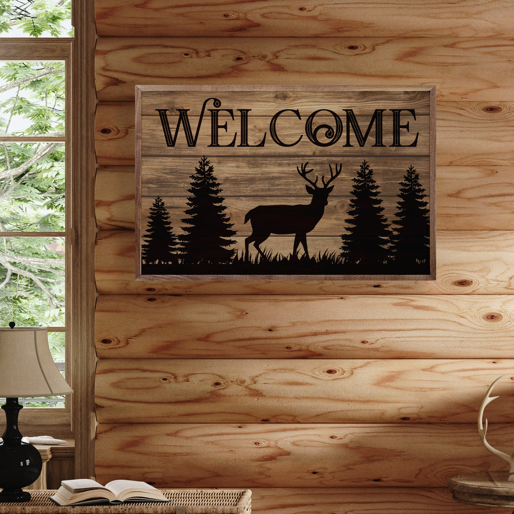 Welcome Buck Pines Brown 16x10 / Brown