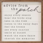 Advice From The Porch White 16x16 / White
