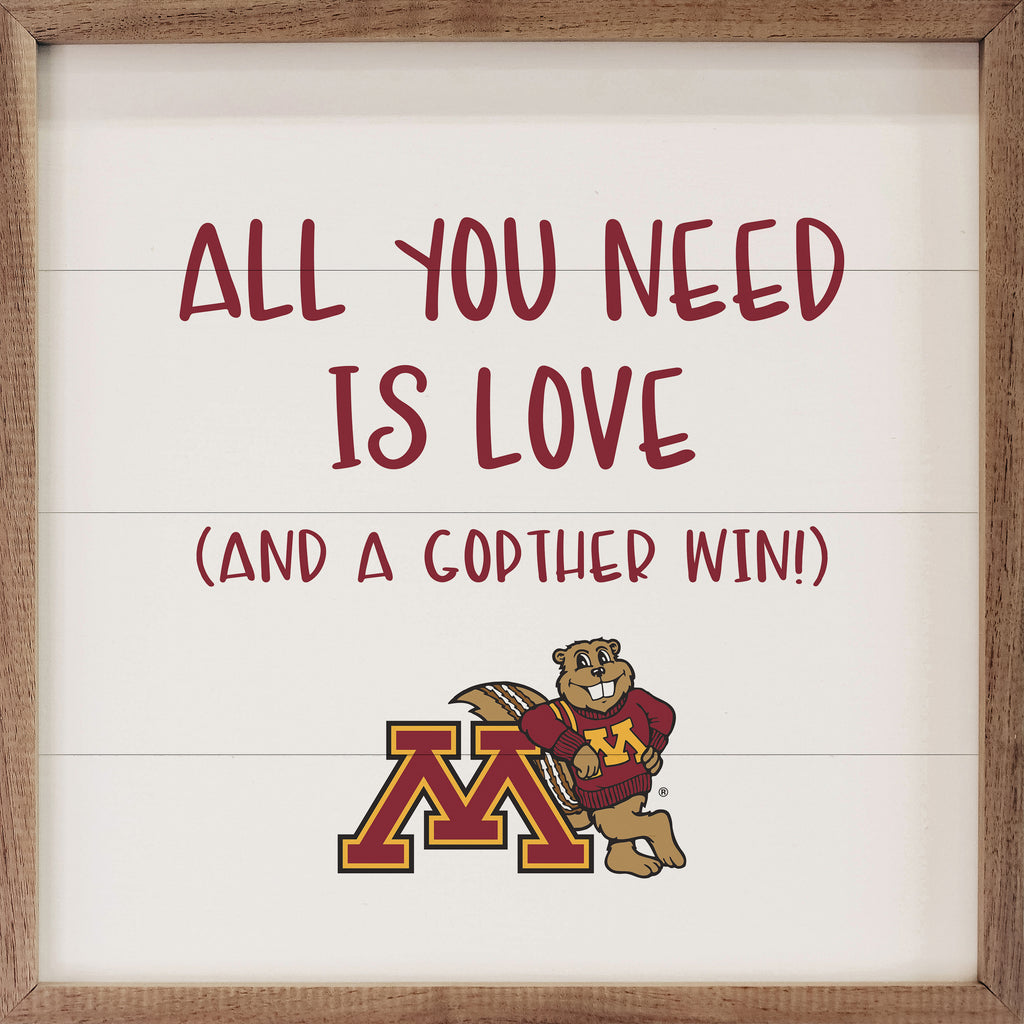 All You Need Is Love Minnesota 16x16 / White