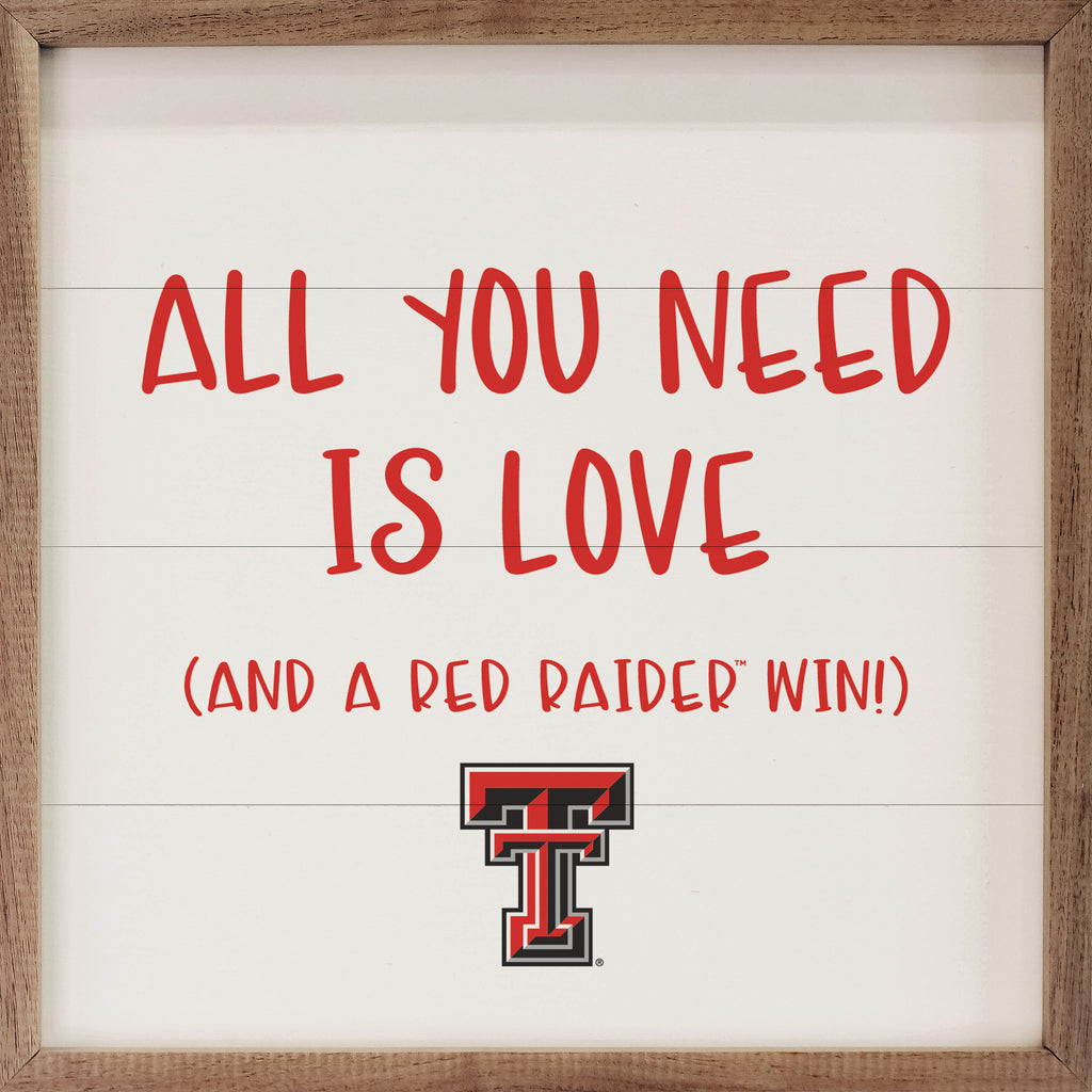 All You Need Texas Tech 16x16 / White