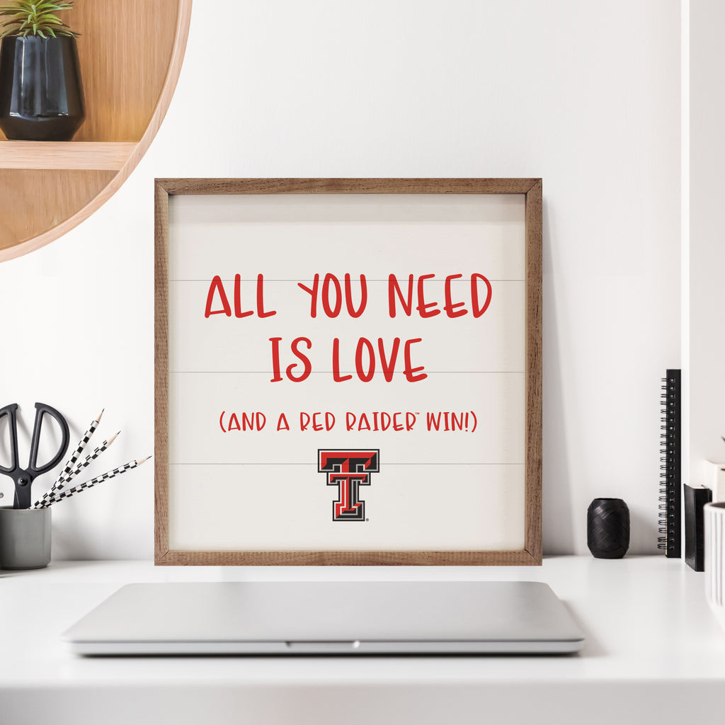 All You Need Texas Tech 16x16 / White