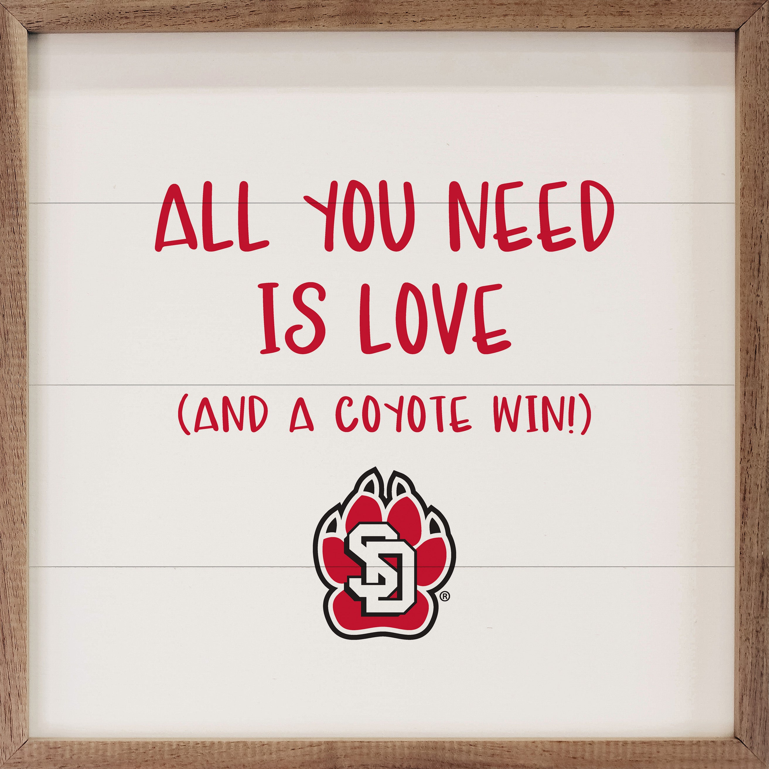All You Need Is Love South Dakota 16x16 / White