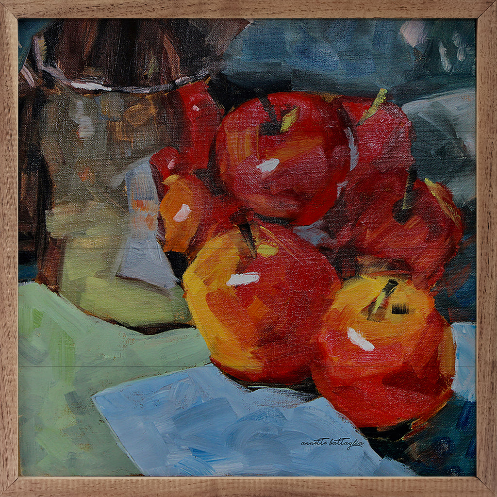 Apples Still Life By Annette Beraud-Battaglia 16x16 / Multi-Color