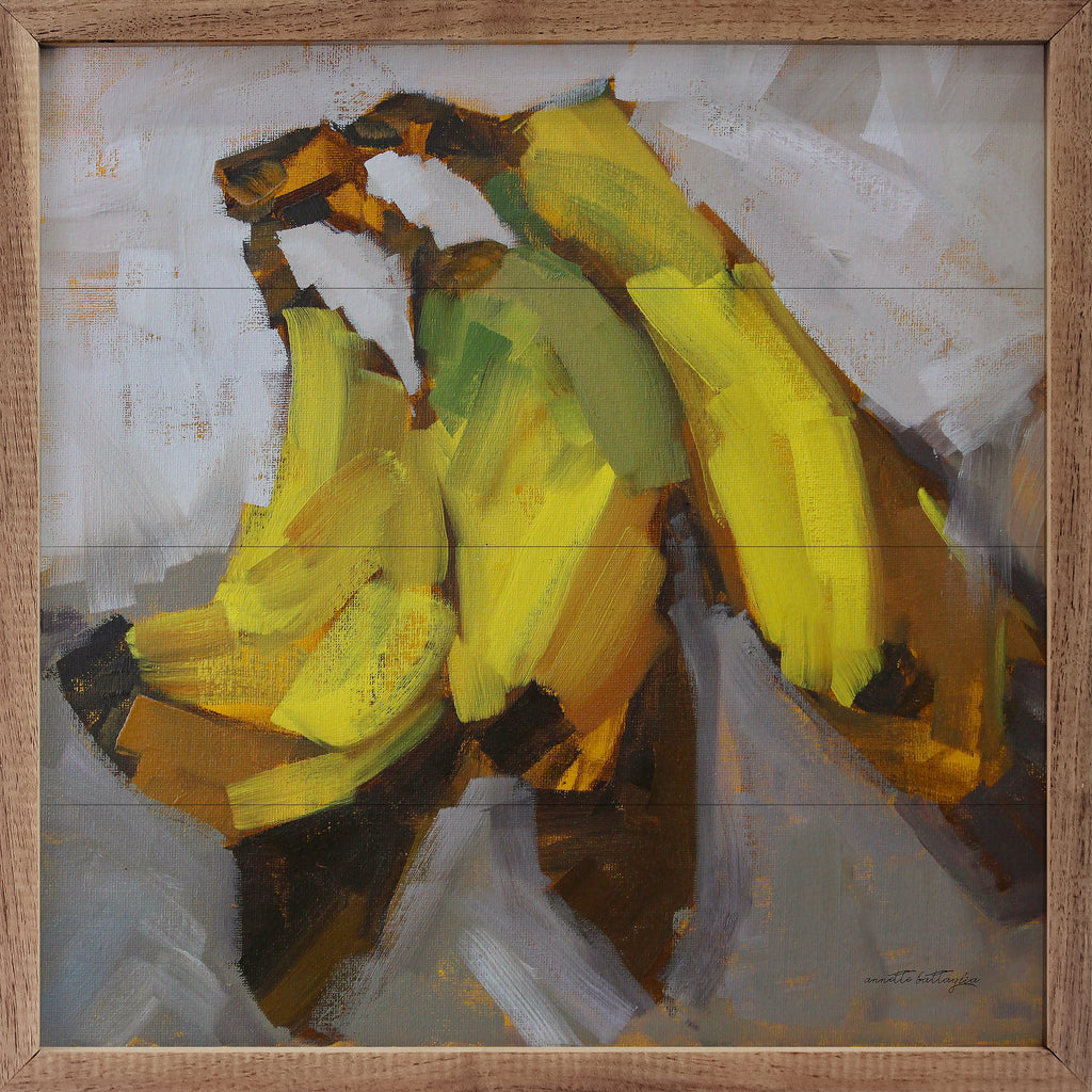 Banana Still Life By Annette Beraud-Battaglia 16x16 / Multi-Color