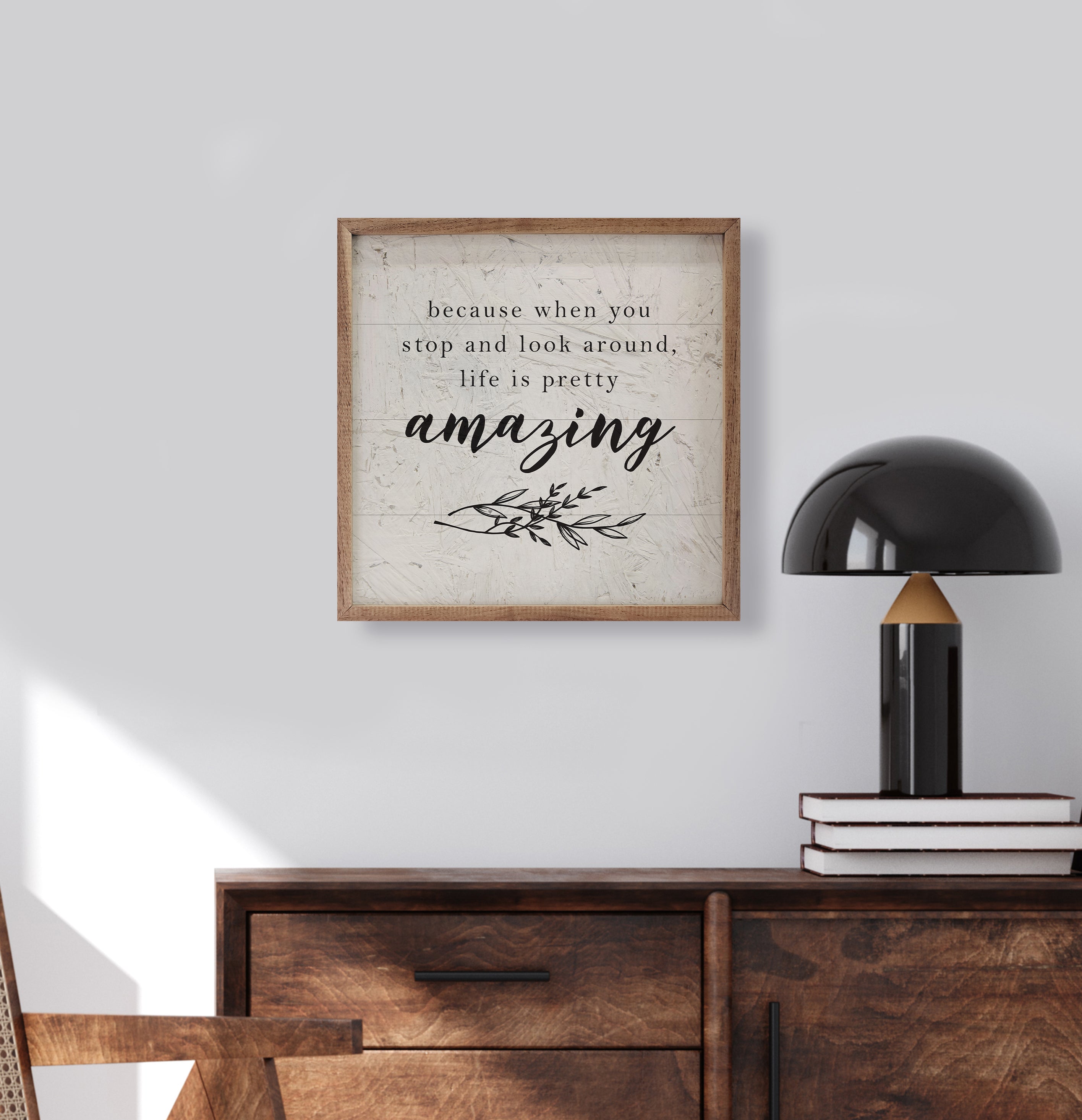 Because When You Stop Greenery Whitewash 16x16 / Whitewash