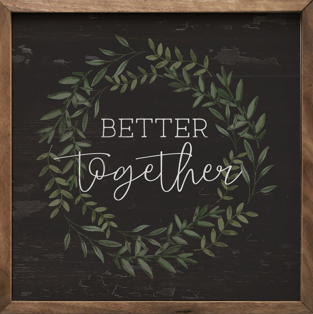 Better Together Wreath Black 16x16 / Black