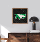 Black Football Field North Dakota 16x16 / Black
