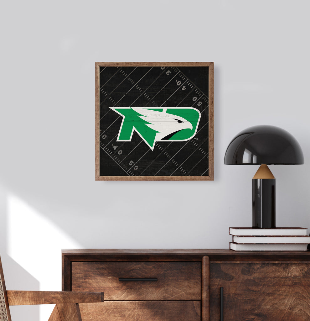 Black Football Field North Dakota 16x16 / Black