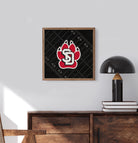 Black Football Field South Dakota 16x16 / Black