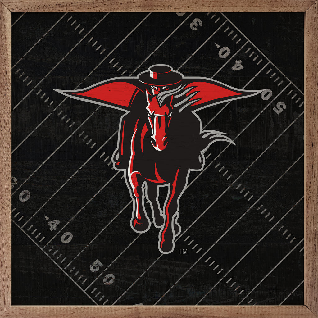Black Football Field Texas Tech 16x16 / Black