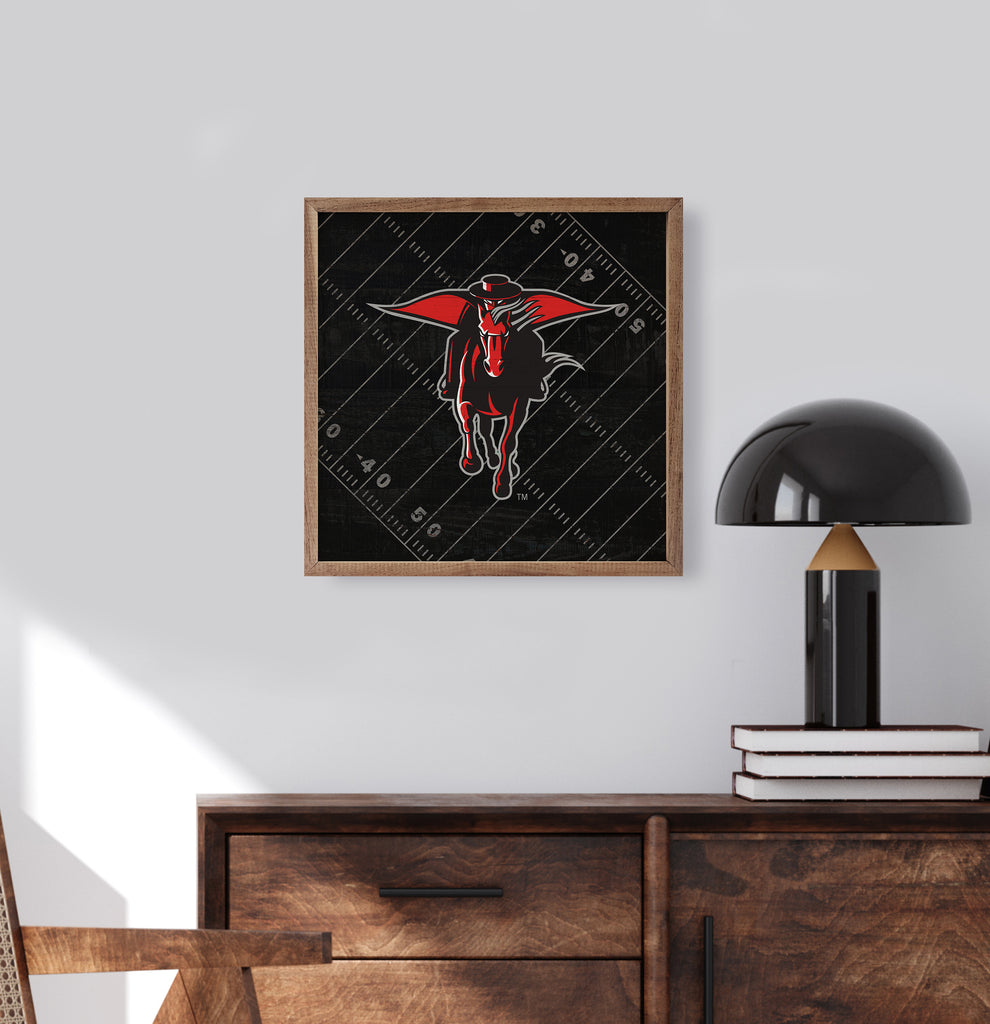 Black Football Field Texas Tech 16x16 / Black