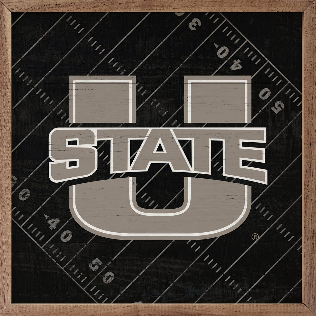 Black Football Field Utah State 16x16 / Black