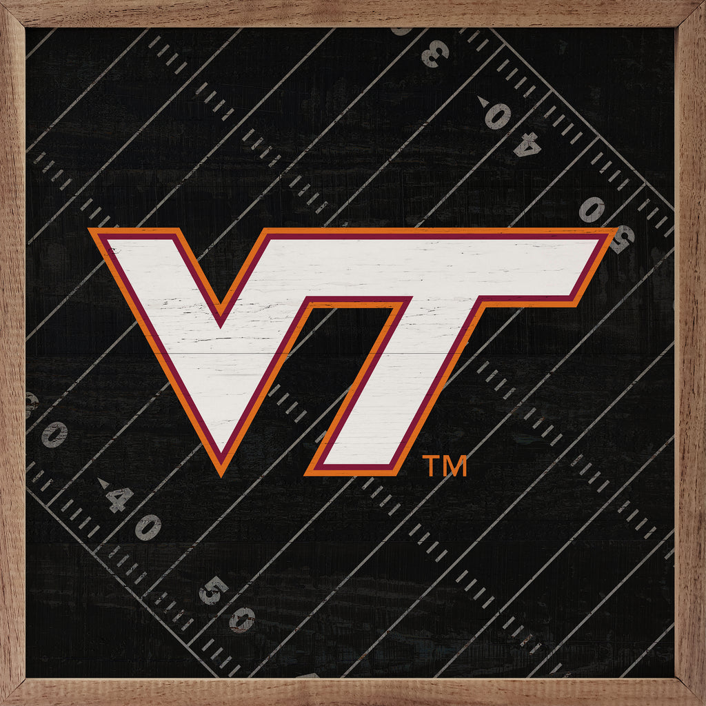 Black Football Field Virginia Tech 16x16 / Black
