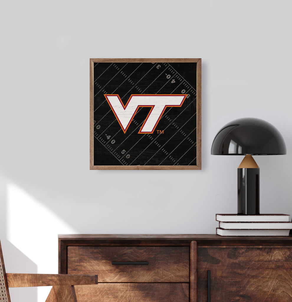 Black Football Field Virginia Tech 16x16 / Black