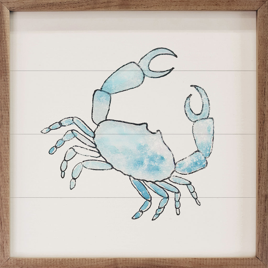 Blue Crab 16x16 / White