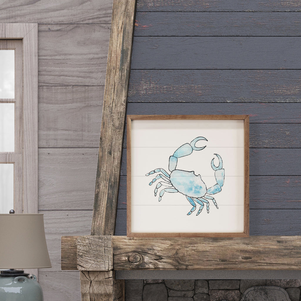 Blue Crab 16x16 / White