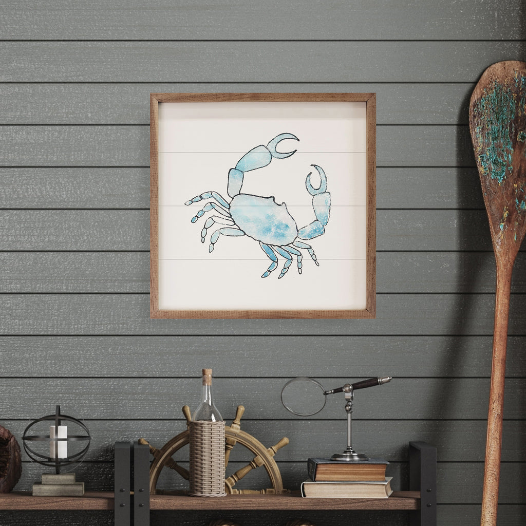 Blue Crab 16x16 / White