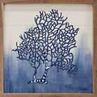 Blue Pattern 3 Coral By Audrey Jeanne Roberts 16x16 / Multi-Color
