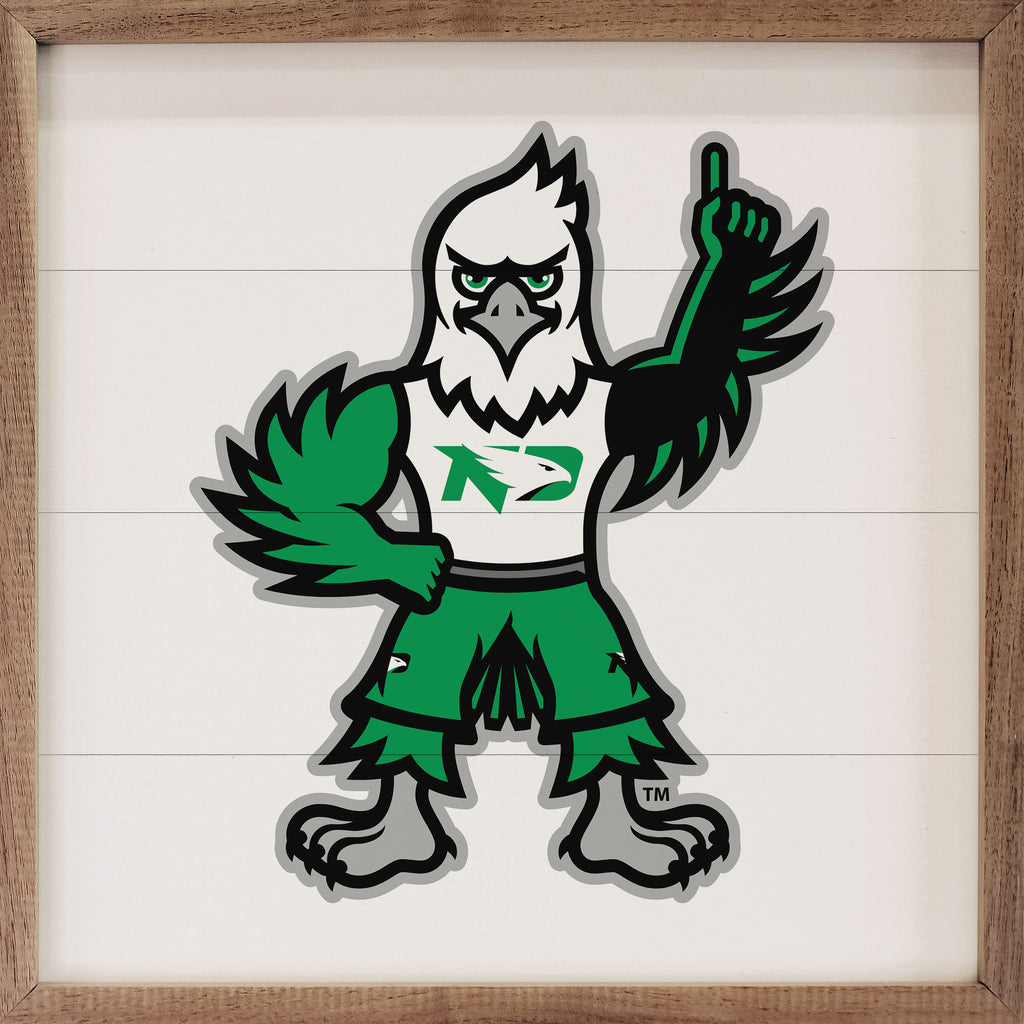 Bold Mascot North Dakota 16x16 / White