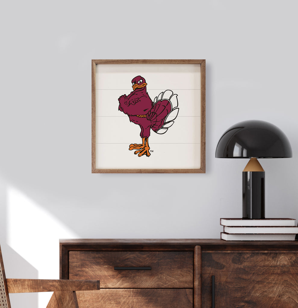 Bold Mascot Virginia Tech 16x16 / White