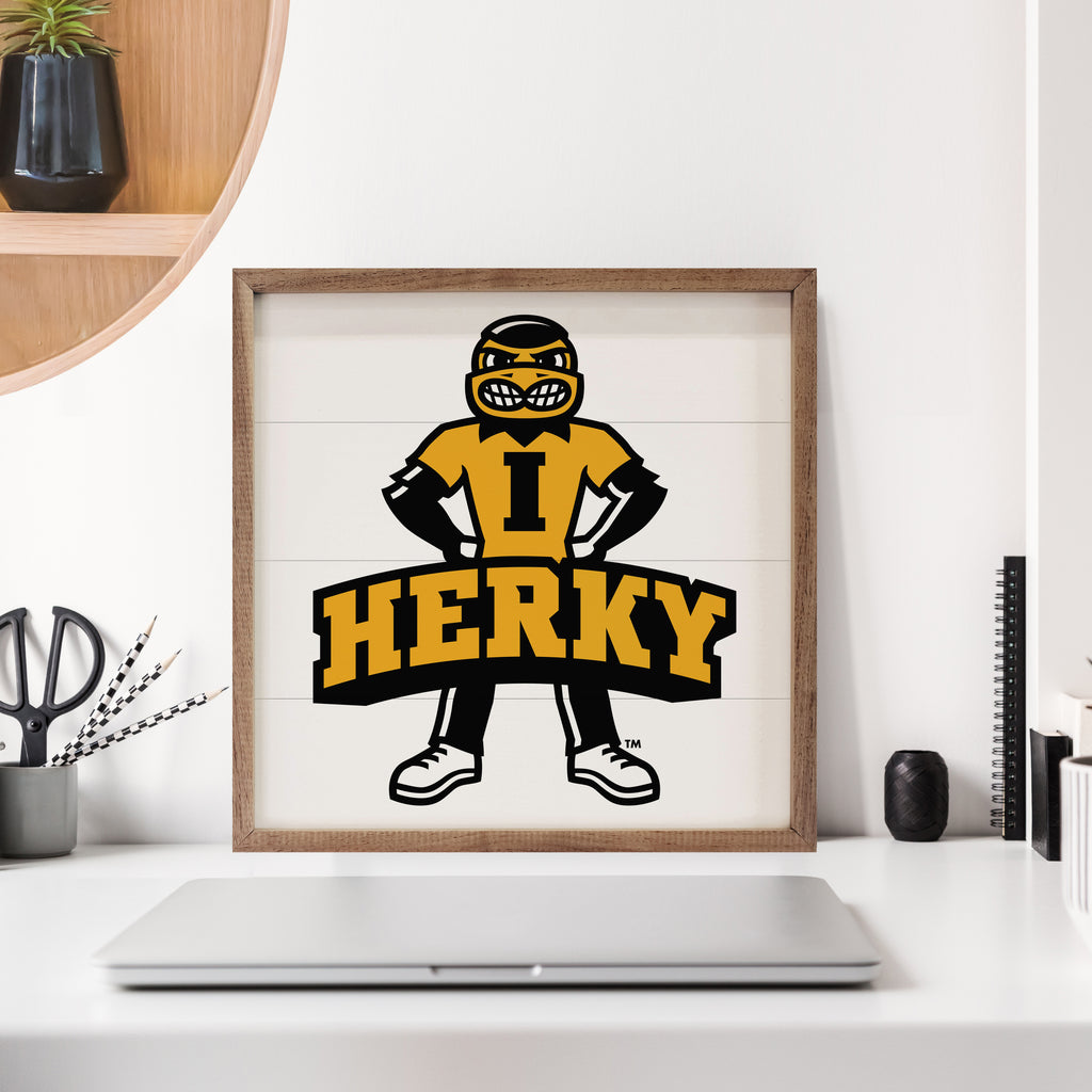 Bold Mascot Iowa 16x16 / White