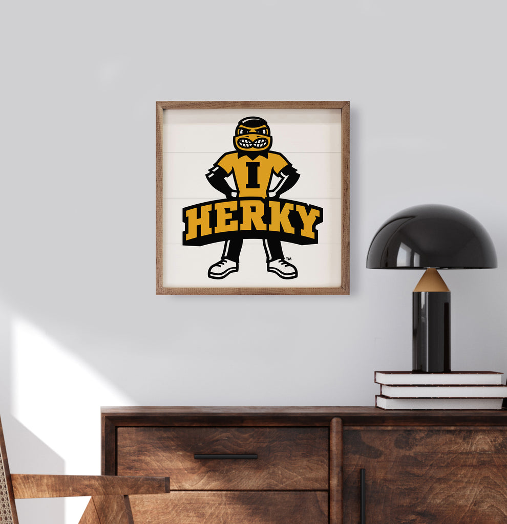 Bold Mascot Iowa 16x16 / White