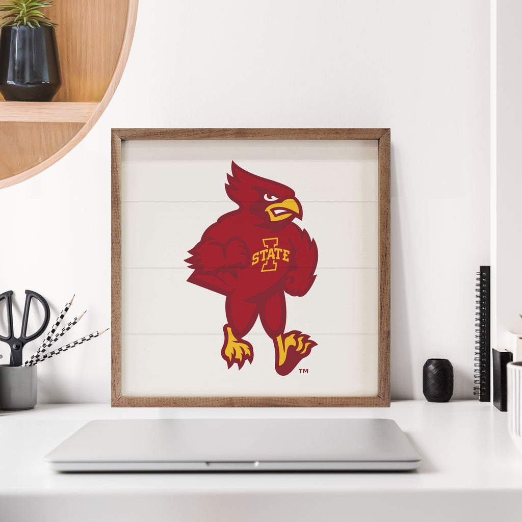 Bold Mascot Iowa State 16x16 / White