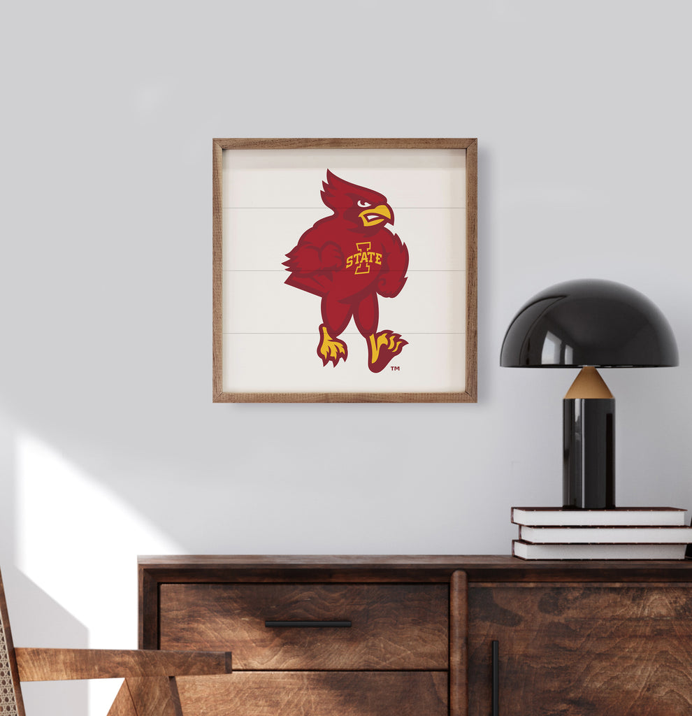 Bold Mascot Iowa State 16x16 / White